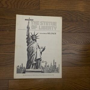 The Statue of Liberty Sheet Music 1974 by: Neil Enloe